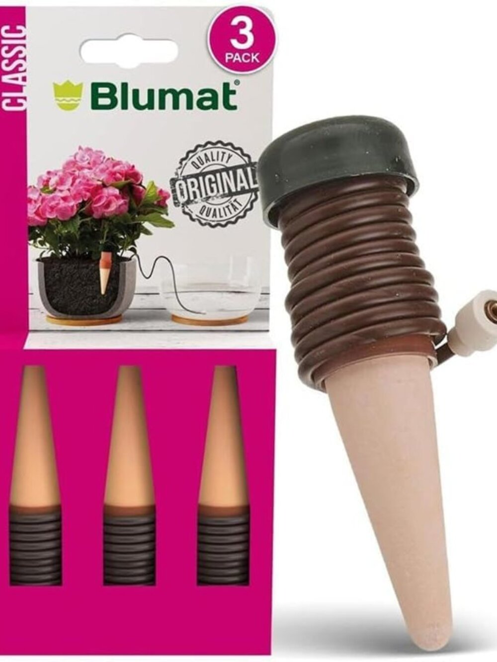 Classic Self-Water Stakes for Indoor Plants - 3 Pack w/o Adapters